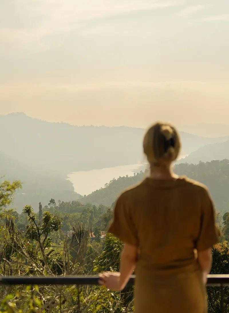 Lady with nice mountain view