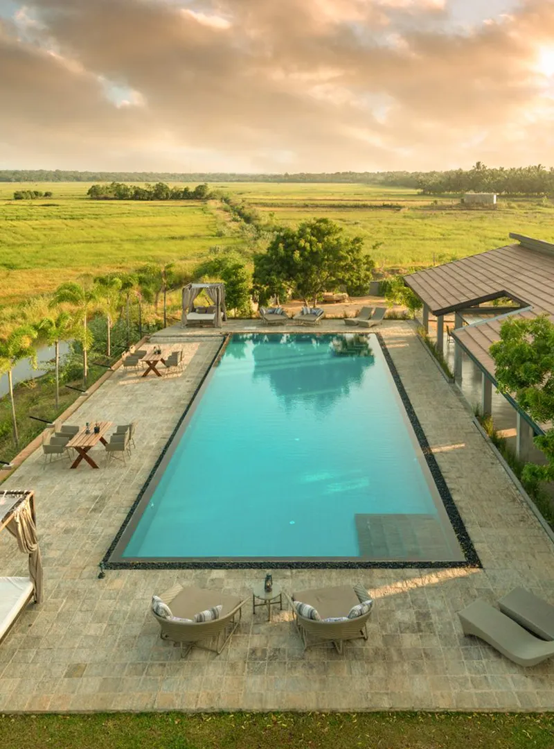 Out door pool with nice environment